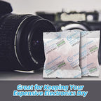 20 Gram [500 Packs] Desiccant Packs, Indicating Silica Gel Packets, Rechargeable Moisture Packs for Storage, Moisture