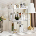 Goderewild 3 Tier Bathroom Counter Organizer, Multi-Purpose Cosmetics Skincare Shelf, Fits A4 Size Makeup Organizer for Offic