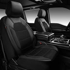 CAR PASS Leather and 3D Air Mesh Universal Fit Car Seat Covers, for Sedans,Trucks,Suvs,Airbag Compatible,Zipper Design and Re