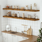 Vivelove 12 Inch Deep Floating Shelves 72 inch Long, 72 x 12 Wide Wall Shelves with Invisible Brackets, for Bedroom Bathroom 