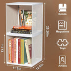 Dmevkic 2 Cube Organizer Bookshelves DIY Variable Stackable Cube Storage Organizer for Kid Bedroom,Living Room,Small Bookshel
