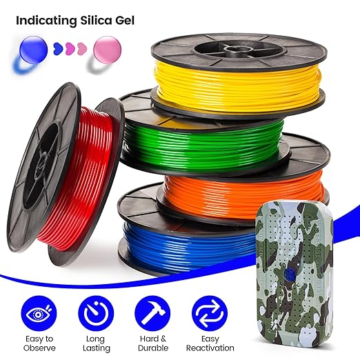 3 Packs Gun Safe Dehumidifier 40 Gram Reusable Indicating Silica Gel Desiccant Canister- Camouflage Rechargeable Humidity