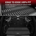 LASFIT Trunk Mat for Jeep Grand Cherokee L 2021-2025 2026 6 Seaters and 7 Seaters All Weather TPE Custom Fit Cargo Mat Trunk Liner Cargo Liner, Black
