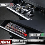 AMM 9-Piece Socket Organizer, 1/2 inch, 3/8 inch and 1/4 inch Drive ABS Tools-Socket Holder,Heavy Duty Socket Racks, Premium 
