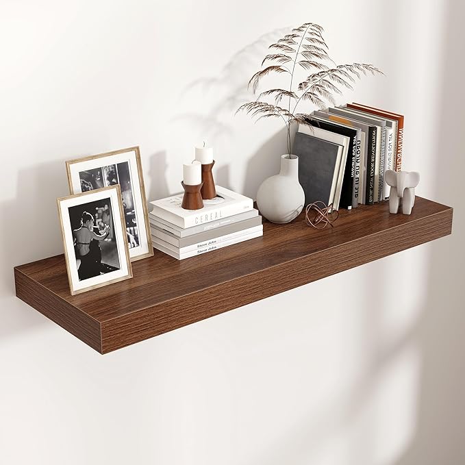 Floating Shelves for Wall, 36 Inch Wide x 12 Inch Deep Floating Shelves, Long Wood Floating Wall Shelf Shelves for Living Roo
