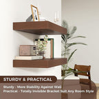 Floating Shelves for Wall, 36 Inch Wide x 12 Inch Deep Floating Shelves, Long Wood Floating Wall Shelf Shelves for Living Roo