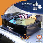 Rightline Gear Sport Jr Waterproof Rooftop Cargo Carrier for Top of Vehicle, Attaches With or Without Roof Rack, 10 Cubic Feet, Black
