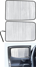 YelloPro Side Window Rear Seat 2nd Row Sunshade for 2016 2017 2018 2019 2020 2021 2022 2023 Toyota Tacoma - Double Cab - 4Dr 4 Door Pickup, UV Sun Protection (2pcs)
