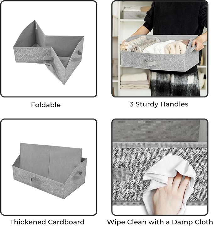 GRANNY SAYS Closet Organizers and Storage, Trapezoid Storage Bins, Dog Toy Bin, Storage Baskets for Shelves, Fabric Storage B