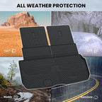 LASFIT Cargo Mat & Backrest Mat (3 Pieces) for Mercedes Benz GLS 450/580 /63 AMG 2026 2025 2024 2023 2022 2021 2020, All Weather TPE Cargo Liner Custom Fit GLS 2020-2026 Trunk Mat with Seatback