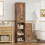 Iwell 67" Tall Storage Cabinet, Bathroom Cabinet with Drawer & Adjustable Shelves, Narrow Storage Cabinet, Floor Cabinet for 