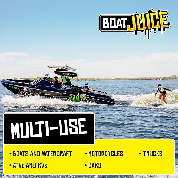 Boat Juice 2in1 Glass Cleaner & Anti-Fog Spray | Streak-Free for Boat Windshields, Car & RV Windows, Navigation Screens | No 