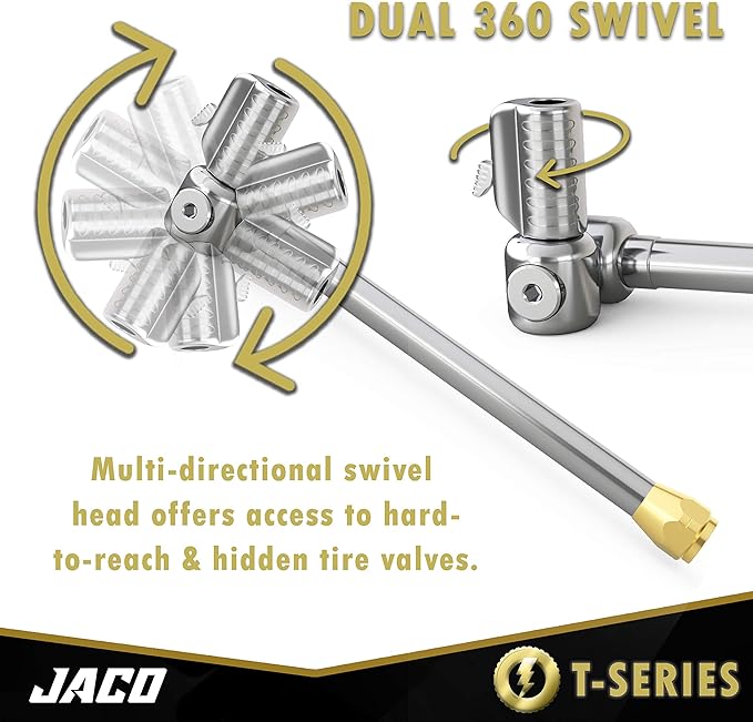 JACO Lightning T-Series Tire Air Chuck - 1/4" F-NPT (Open Flow)