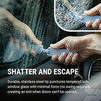 Sabre Safe Escape™ 3-in-1 Car Escape Tool for Car Safety with Spring-Loaded Window Breaker, No Swing Required, Seat Belt Cutt