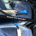 NEWISHTOOL 3 IN 1 Automotive Window Tint Squeegee Kit Includes Long Handle Squeegee, Quarter Window Squeegee, Small Rubber Wiper for Car Window Film Installing and Cleaning, Vinyl Wrap PPF Application