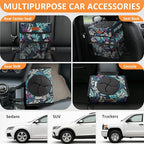 Car Trash Can for Car Cute, Bag Bin Hanging Waterproof Automotive Garbage Cans Leak Proof Vehicle Trash Can Colorful Leaves