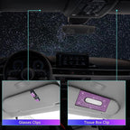 25PCS Bling Car Car Accessories Set,15 Inch Steering Wheel Cover,Shiny License Plate Frame,Center Console Cover and Rearview Mirror Set and Other Car Accessories(Purple)