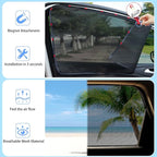 ZATOOTO Car Side Window Sun Shade 4 Pack, Window Shades for Baby Magnetic Mesh Sun Shade Protection from Heat and UV for Sleeping, Camping, Breastfeeding