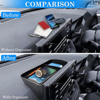 Upgraded Center Console Organizer Compatible with Toyota RAV4 2025 2024 2023 2022-2019 Interior Accessories, Armrest Storage Box, Dash Storage Tray(Not for New 10.5'' Multimedia Display)-3pcs