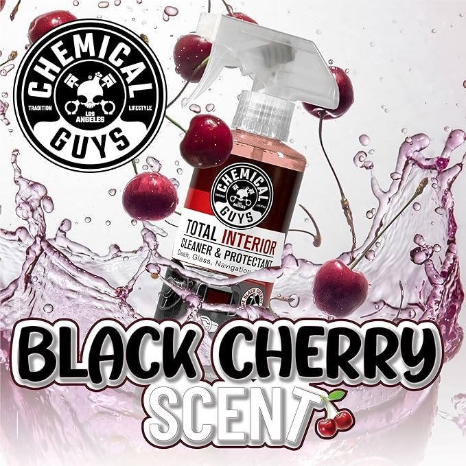 Chemical Guys Total Interior Cleaner & Protectant 2 Pack 16 oz Each Black Cherry Scent All-in-One Interior Cleaner for Leathe