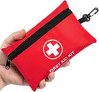 Mini First Aid Kit - 140 Piece Small First Aid Medical Kit for Car, Home, Office, Travel, Camping, Sports, Outdoor, School - 