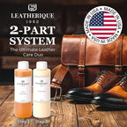 Leatherique Leather Care & Preservation Set - 16 oz | Leatherique Rejuvenator Oil & Prestine Clean 2-Step System | Softens, C