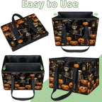 Reusable Grocery Bags Heavy Duty Shopping Bags Foldable Large Tote Bags with Long Handles & Hard Bottom