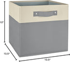 RiverRidge Kids storage bins - 10.5 Cube Storage Organizer with Handles – Gray Two-Tone closet organizers and storage for Toy