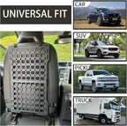 Metal Rigid Molle Panels for Vehicles Alloy Truck Mount Rack Panel Tactical Seat Back Organizer Adjustable Versatile Panel Stronger Than Plastic with 3 Pouches (Molle Panels 3 Detachable Pouches)