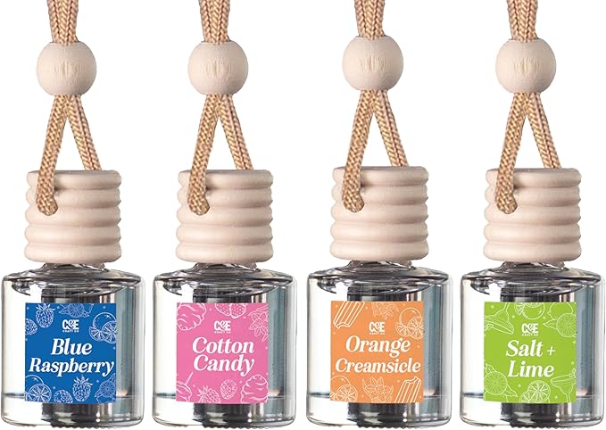 CE Craft Hanging Car Air Freshener – Fragrance Oil Diffuser with Essential Oils – Long-Lasting Aromatherapy Scents for Automo