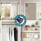 AIZESI 2Pcs Black Adjustable Tension Curtain Rod, 31-63 Inch Spring No Drill Stainless Steel Shower Rods for Bathroom，Closet 