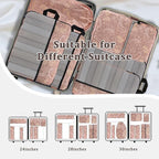 U+U 10 Set Compression Packing Cubes - Ultralight Travel Organizers with Laundry Bag, Space-Saving Suitcase Organizer, Expand