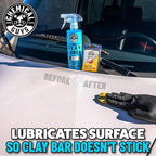 Chemical Guys Clay Bar and Luber Synthetic Lubricant Kit - Light/Medium Duty OG Clay Bar for Removing embedded dirt from Paint, Glass, and Metal, Essential Detailing Accessory - 2 Items