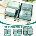 BAGAIL 9 Set Packing Cubes with Packing List Luggage Packing Organizers for Travel Accessories (Dusty Blue)