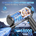 KMM Handheld Car Vacuum Cleaner, 16000PA Air Duster & Vacuum Cleaner, 120W High Power Hand Held Vacuum Cordless, Portable Vac