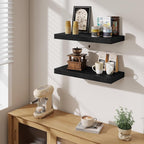 Fun Memories 24 Inch Floating Shelves Wall Mounted, 10 Inch Deep Wall Shelves, 24 x 10 Floating Shelf for Living Room Bathroo
