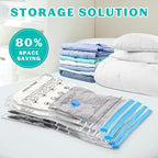 10 Pack Jumbo Space Saver Vacuum Storage Bags Seal Bags for Clothing Travel Compression Bags for Comforters Blankets Bedding 