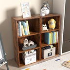 Wooden 3 Cube Storage Organizer, 3 Tier Low Bookcase Freestanding Storage Display Organizer,Versatile Cubes Shelf and Cubby U