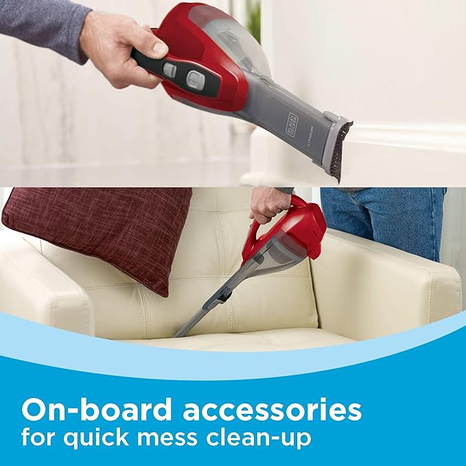 BLACK+DECKER dustbuster AdvancedClean Cordless Handheld Vacuum, Home and Car Vacuum (HLVA320J26)