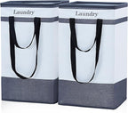 FairyHaus Laundry Basket 100L, 2Pack Laundry Hamper with Easy Carry Handles, Collapsible Laundry Baskets Hampers for Bathroom