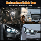 Automotive Headlight Restoration Kit - Refurbishing Fluid & Polishing Cleaner for Oxidized, Yellowed Headlamps, Enhanced Hydr