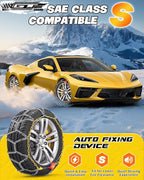 Snow-Chains Auto Fixing 1 Min Quick Fit Easy Installation Tire-Chains, Portable Reusable Universal Emergency Tire Traction Ch