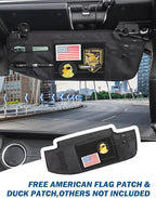 JOYTUTUS Sun Visor Organizer Compatible with 2018-2026 Wrangler JL & Gladiator JT Passenger's Side, Front Tactical Visor Storage Cover Molle Webbing Visor Storage Holder Pouch, Multi-Pocket Net Zipper