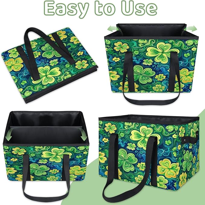 Reusable Grocery Bag, Foldable Large Shopping Tote Bag for Groceries Kitchen Picnic Car Trunk