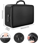 DocSafe Document Bag with Lock,Fireproof 3-Layer File Storage Case with Water-Resistant Zipper,Document Safe Portable Travel 