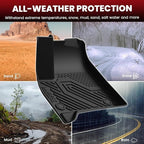 LASFIT Floor Mats & Cargo Liner with Backrest Mat for Chevy Traverse 2024-2026 (Only 8 Seats) & GMC Acadia 2024-2026 (Only 8 Seats), All Weather TPE Custom Fit Car Floor Liners Full Seat, Black