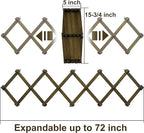 WEBI Accordion Wall Hanger,Accordion Hat Rack for Wall,Expandable Wooden Coat Rack Wall Mounted,Accordion Hook Rack for Hats,