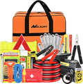 Nilight Car Emergency Kit with Jumper Cable Air Compressor Tire Repair Essential Tools First Aid Alligator Connector Electric