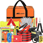 Nilight Car Emergency Kit with Jumper Cable Air Compressor Tire Repair Essential Tools First Aid Alligator Connector Electric