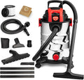 Shop-Vac 6.5 Gallon 4.0 HP Wet/Dry Vacuum with Blower Function, Stainless Steel Tank, Portable Shop Vacuum with Wheels, Inclu